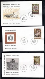 Cyprus 1967 Sc #308-310 St Andrew, 3 Kings & Crucifixion 3 FDC unaddressed - Picture 1 of 1