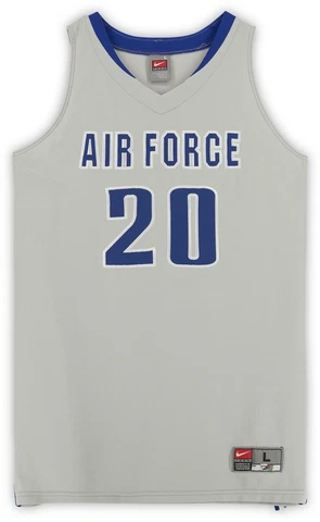 Air Force Team Issued #20 Gray Jersey w/Blue Numbers Basketball Program Sz L Cover