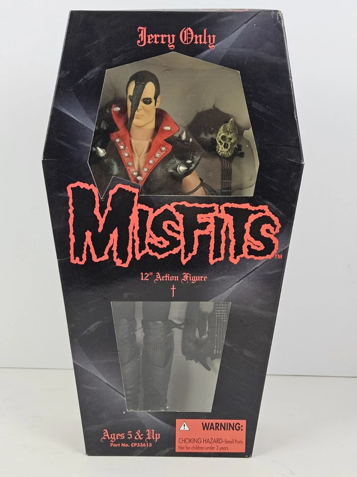 Figura de acción punk rock Misfits 'Jerry Only' 1999 juguete 12" en caja ataúd original Foto 1 de 4