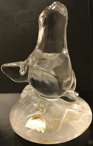 LAST ONE Cristal d'Arques Crystal Clear Arctic Circus Seal Paperweight FREE SHIP - Picture 1 of 1