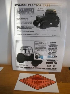 1959 ANZEIGEN FÜR 'CLYDEBUILT' & 'STA-DRI' TRAKTORKABINEN & STA-DRI DACHAUFKLEBER - Bild 1 von 3