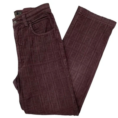 Pantalón Fendi Vintage Años 90 Marrón Zucca Monograma Cintura Alta Foto 1 de 4