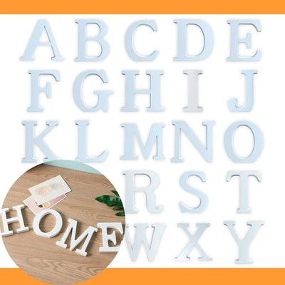 KOPPER-24 Holzbuchstaben und Zahlen 20 cm weiß Dekoration Buchstaben Deko Holzdekorationen