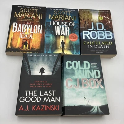Crime Thriller Books Holiday Read Bundle X 5 Paperbacks Suspense  Mixed Authors - Image 1 of 4