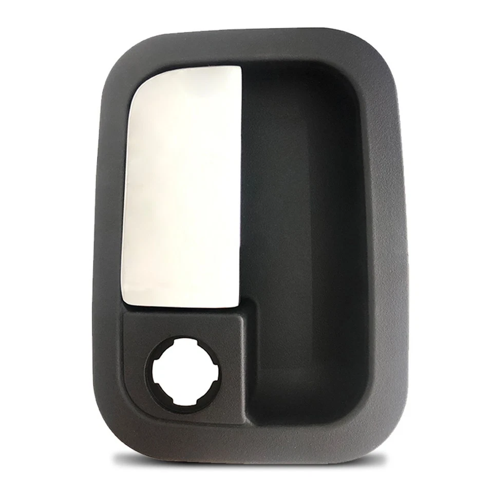 Manija de puerta exterior de metal cromada negra lado derecho del pasajero para Kenworth Peterbilt Foto 1 de 4