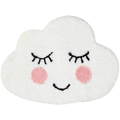 Playtime Cozy Cute Cloud Shaped Bedroom Bathroom Doorway Kitchen Floor Rug Ca... - Image 1 of 4