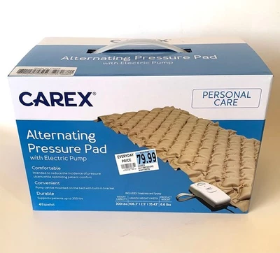 Almohadilla de presión alterna Carex con bomba eléctrica capacidad de peso 300 libras precio de venta sugerido por el fabricante 80 USD Foto 1 de 4