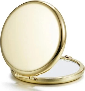Compact Mirror for Purse, Double-Sided 1X/2X Magnifying Metal Pocket Makeup - Picture 1 of 9