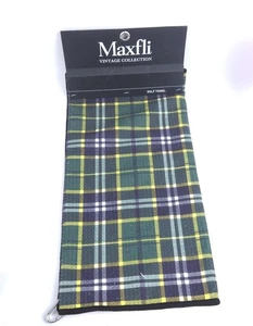 Maxfli Vintage Collection Serviette de Golf Vert Plaid Microfibre 16" x 24" NEUF - Photo 1/6