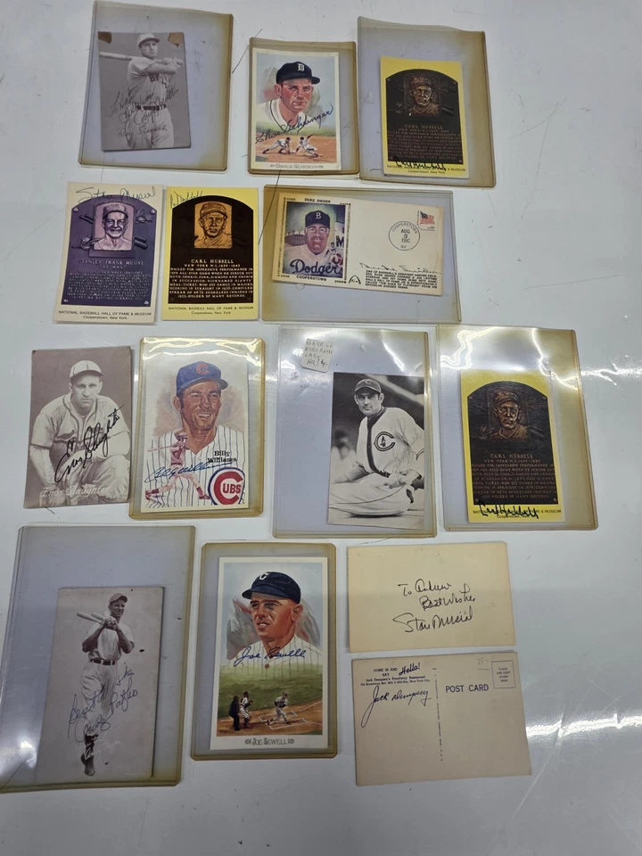 Lot Of Signed Vintage Baseball  Postcard, Photos, Duke Snider, Gehringer, Sewell - Image 1 of 4