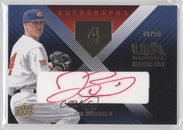 2008 Upper Deck USA Baseball National Teams Team Red Ink /50 Josh Romanski Auto - Image 1 of 2