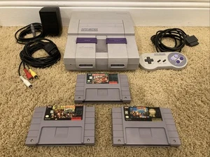 Super Nintendo SNES System Donkey Kong Country Game Lot Tested! - Picture 1 of 12