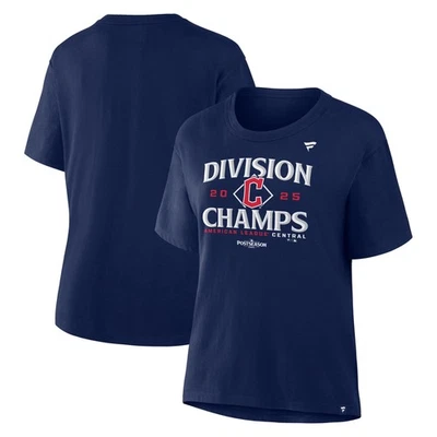 Women's Fanatics Navy Cleveland Guardians 2025 AL Central Division Champions - Image 1 of 3