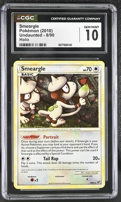 CGC 10 GEM MINT Smeargle 2010 Undaunted 8/90 Holo Pokemon Card - Image 1 of 2