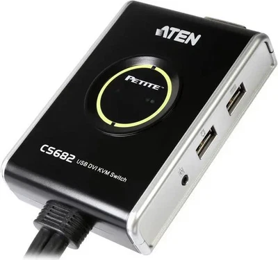 ATEN CS682 Petite 2-Port USB DVI KVM Switch – Kompakt, zuverlässig, vielseitig - Bild 1 von 4