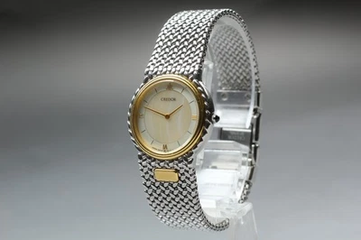 [Exc+5] SEIKO Credor 18KT 5A70-0270 Gold SS Quartz Ladies Watch From JAPAN - Image 1 of 4