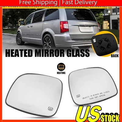 Espejo de vidrio para 08-16 Dodge Grand Caravan Chrysler Town & Country LH RH térmico B Foto 1 de 4