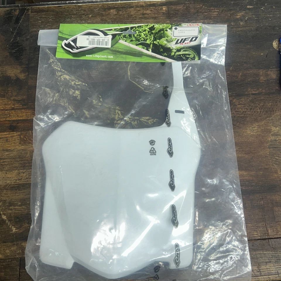 Placa de número UFO delantera blanca HO04629041 para Honda CRF250R -CRF450R Foto 1 de 1