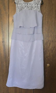 Vestido Madre de la Novia Lavanda Encaje en Niveles Talla 16 - Imagen 1 de 10