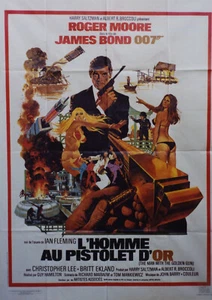 "L'HOMME AU PISTOLET D'OR" Affiche ressortie 1985 (Roger MOORE) 120x160cm - Bild 1 von 1