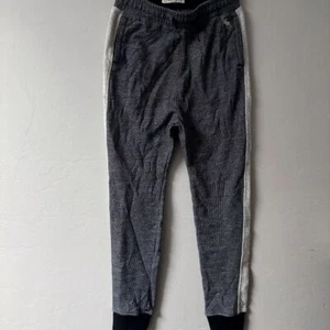 Abercrombie Jogginghose schwarz grau 15/16 Jugend Frottee Seitenstreifen Y2K Kordelzug - Bild 1 von 12