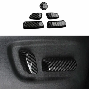 Cubierta de botón de ajuste de asiento de fibra de carbono para Toyota Highlander 2021-2024 - Imagen 1 de 7