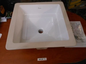 Porcher Marquee Undercounter Lavatory Large Square Sink 12040-00.001  ( DN6292) - Picture 1 of 8