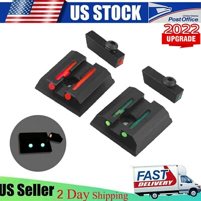 Green Red Dot Fiber Optic 3 Dot Sights Front Rear for Taurus G3 w/o G2C G2S TX22