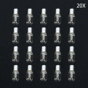 20pcs Salt Lamp Bulb Screw Pygmy Light Bulbs Clear Glass E14 15W Fridge Sewing - Picture 1 of 8