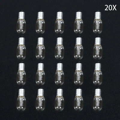 KANTA® 20pcs Salt Lamp Bulb Screw Pygmy Light Bulbs Clear Glass E14 15W Fridge Sewing