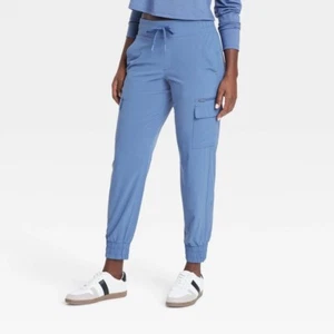 Women's Active Light Mid-Rise Cargo Joggers - All in Motion™ Blue - Picture 1 of 1