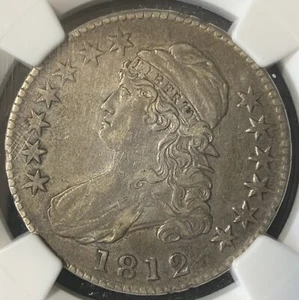 1812 Half Dollar. NGC XF-45. Small 8. Amazing Eye Appeal. - Picture 1 of 4