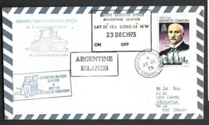 BAT, PORTADA 1975, ISLAS ARGINTINA, CANCELAR, VARIOS CACHÉS, MS LINDBLAD, HUSKIE - Imagen 1 de 1