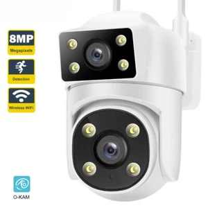 Cámara exterior 4K 8MP HD WiFi doble lente seguimiento automático PTZ vigilancia de seguridad - Imagen 1 de 13