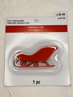 NEW ASHLAND TINY TREASURES RED CHRISTMAS SLEIGH