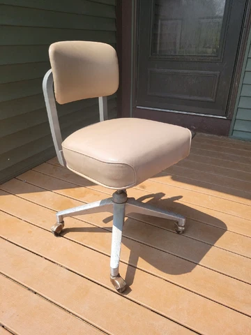 Mid Century Steelcase Office Chair 1963 Leather Swivel Grand Rapids Michigan Cover