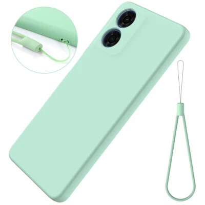 For Motorola Moto G04s, Luxury Shockproof Soft Liquid Silicone Rubber Cover Case - Image 1 of 4