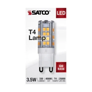 Satco S11231 - 3.5 Watt JCD LED Bulbs - G9 Base - 4000K ( 2, 5, 10 or 20 Pack) - Picture 1 of 12