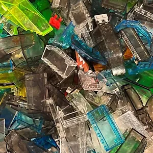 Lego ½ Pound of Translucent Mix Windows Windshield Cockpit Car Truck Ship +More - Picture 1 of 4