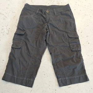Kuhl Shorts Size 2 Gray Born In The Mountains Cargo Outdoor Hiking 17" Womens - Picture 1 of 12