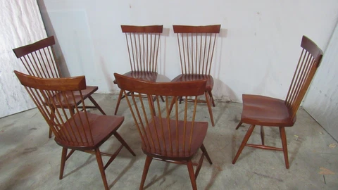 Frederick Duckloe & Bros. Cherry Windsor Chairs Farmhouse Cover