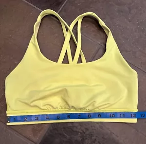 Lululemon Energy Bra Yellow Size 6 - Picture 1 of 5