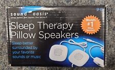 SOUND OASIS SP-101 SLEEP THERAPY PILLOW SPEAKERS w/ VOLUME CONTROL NEW SEALED