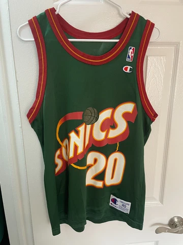 Gary Payton Seattle Super Sonics Jersey Champion Men Size 40 M Cover