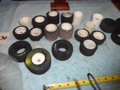 Team TRC RC10L Oval RC  “Low Profile” Rear Wheels Foam Tires Parts LOT - Image 1 of 4