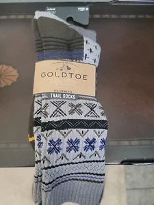 Gold Toe Signature Collection Performance Trail Socks 2 Pr Size 6-12.5 NEW - Picture 1 of 2