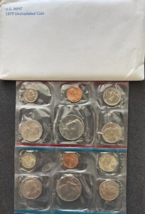 1979 US Mint 12 Coin Uncirculated Set Complete Philadelphia & Denver OGP - Picture 1 of 2