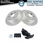 Rear Ceramic Brake Pad & Performance Drilled Slotted Coated Rotor New Chrysler Neon