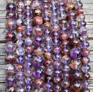 Real Melody Stone 4 6 8 10 12mm Beads 15in Strand Super Seven Loose Beads - Picture 1 of 8