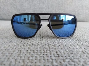 IC BERLIN Aviator Sunglasses Model JORG R Color Black Blue Morror LNS 57-19 - Picture 1 of 5